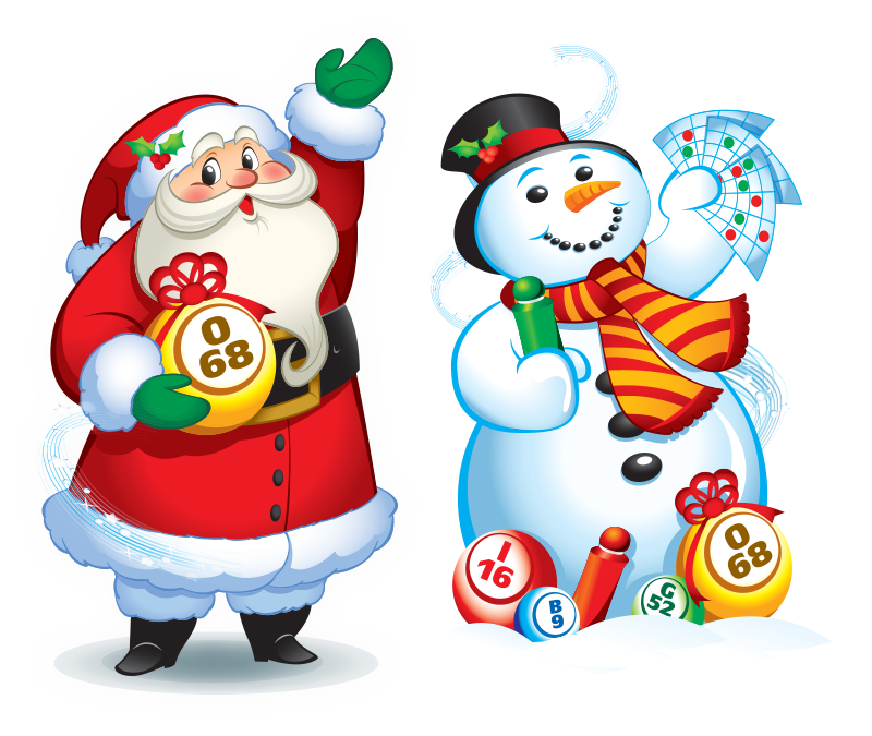 Snowman and Santa Claus