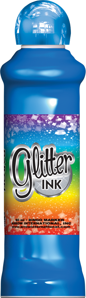 Blue Glitter Ink